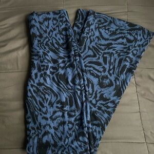 Urban Outfitters Blue and Black Patterned Pants